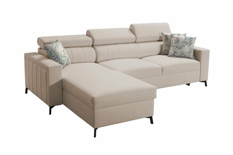 Galbally 3-seters Hjørnesovesofa - Beige - Sovesofaer - Hjørnesovesofa