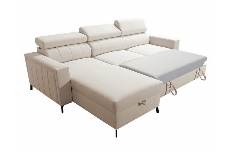 Galbally 3-seters Hjørnesovesofa - Beige - Sovesofaer - Hjørnesovesofa