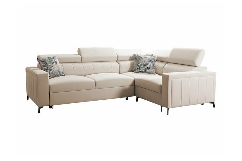 Galbally 3-seters Hjørnesovesofa - Beige - Møbler - Sofaer - Sovesofaer