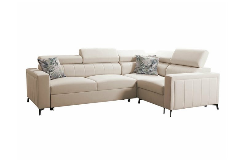 Galbally 3-seters Hjørnesovesofa - Beige - Sovesofaer - Hjørnesovesofa