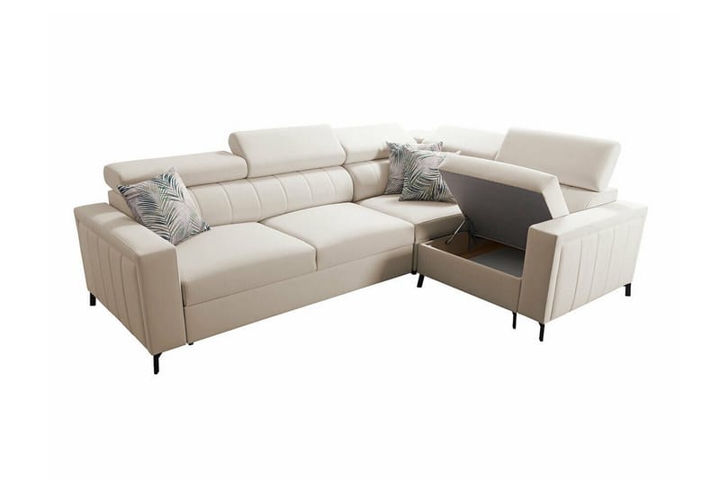 Galbally 3-seters Hjørnesovesofa - Beige - Sovesofaer - Hjørnesovesofa