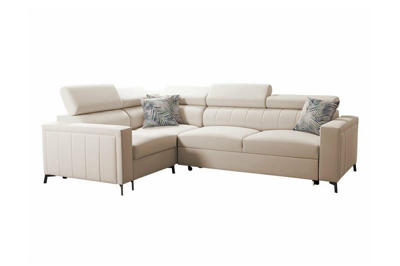 Galbally 3-seters Hjørnesovesofa - Beige - Sovesofaer - Hjørnesovesofa