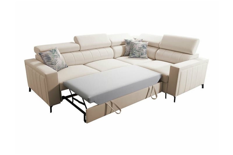 Galbally 3-seters Hjørnesovesofa - Beige - Sovesofaer - Hjørnesovesofa