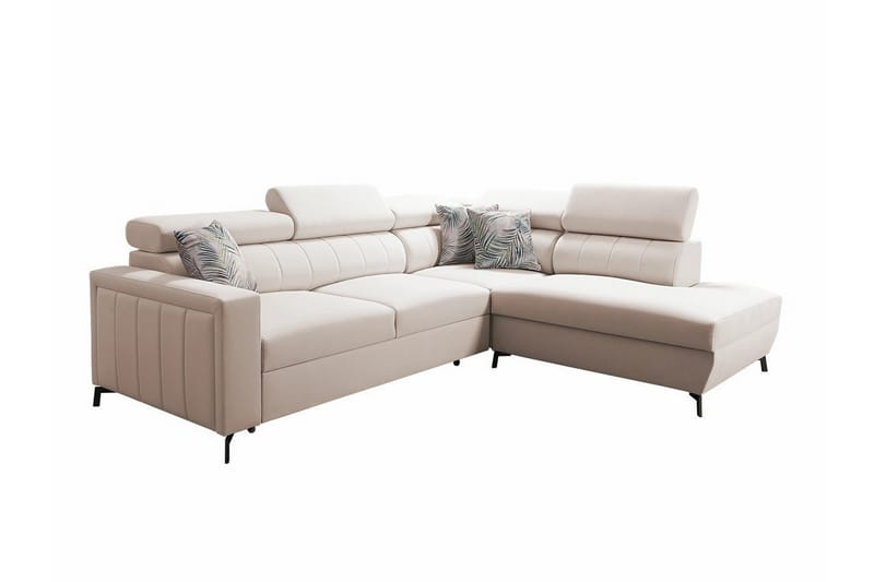 Galbally 3-seters Hjørnesovesofa - Beige - Sovesofaer - Hjørnesovesofa