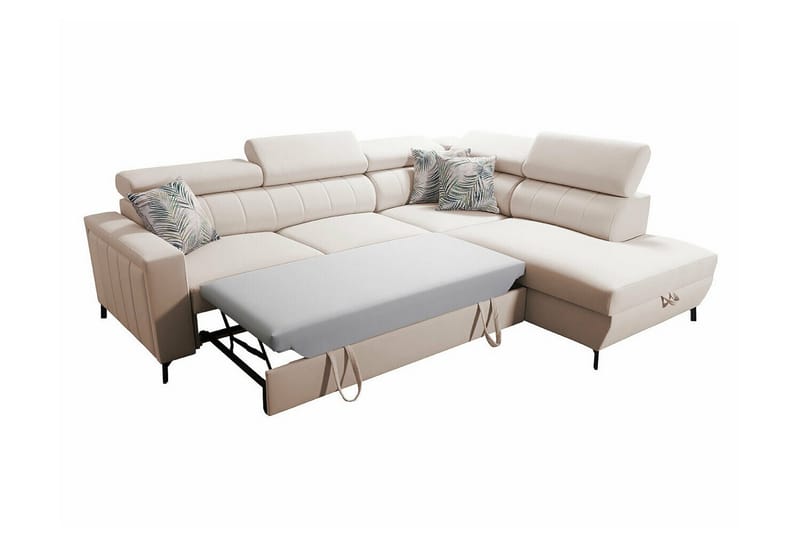 Galbally 3-seters Hjørnesovesofa - Beige - Møbler - Sofaer - Sovesofaer