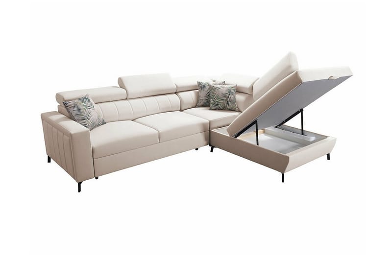 Galbally 3-seters Hjørnesovesofa - Beige - Sovesofaer - Hjørnesovesofa