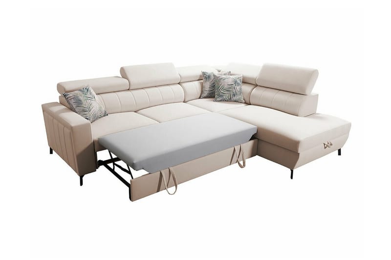 Galbally 3-seters Hjørnesovesofa - Beige - Møbler - Sofaer - Sovesofaer