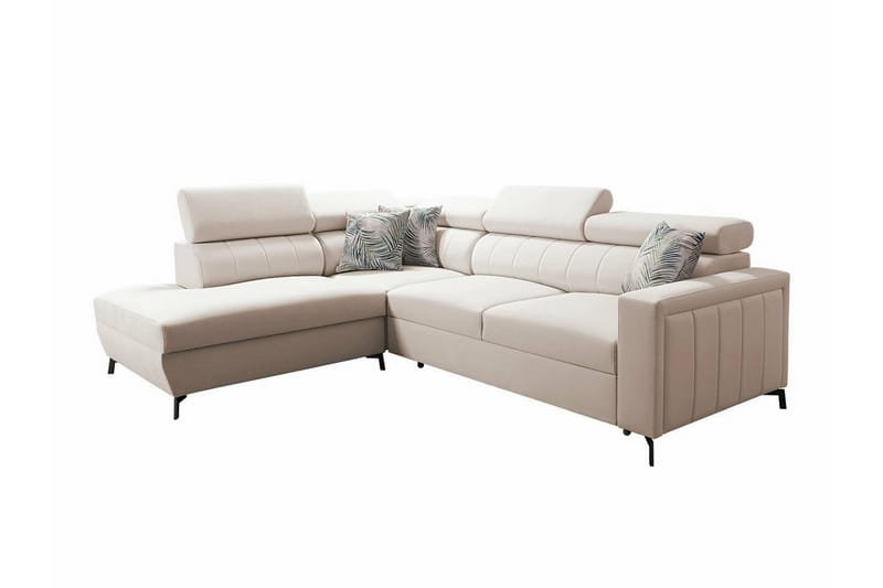 Galbally 3-seters Hjørnesovesofa - Beige/Lys Beige - Sovesofaer - Hjørnesovesofa