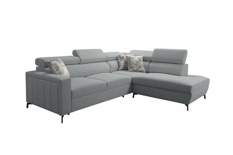 Galbally 3-seters Hjørnesovesofa - Grå/Lysegrå - Møbler - Sofaer - Sovesofaer