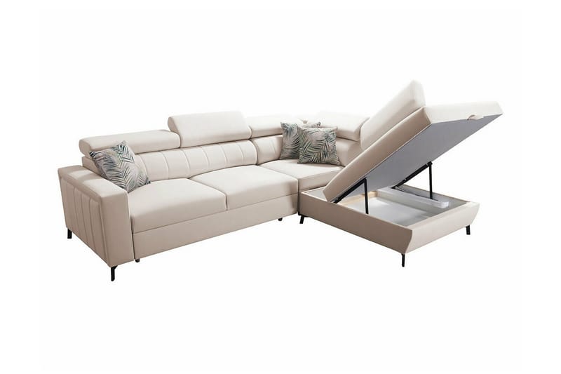 Galbally 3-seters Hjørnesovesofa - Grå/Lysegrå - Møbler - Sofaer - Sovesofaer