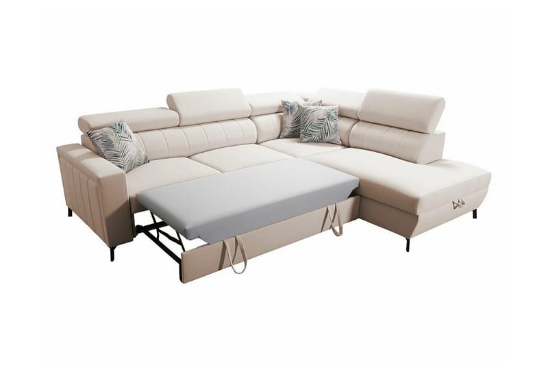 Galbally 3-seters Hjørnesovesofa - Grå/Lysegrå - Møbler - Sofaer - Sovesofaer