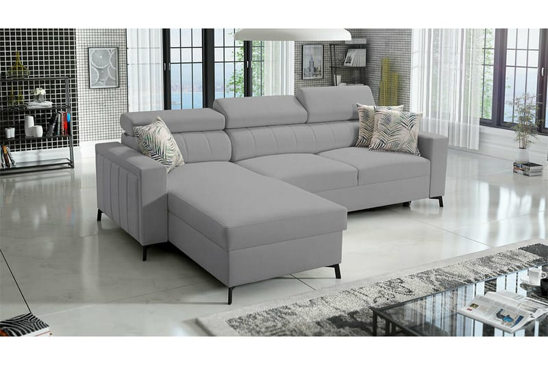 Galbally 3-seters Hjørnesovesofa - Lysegrå - Møbler - Sofaer - Sovesofaer