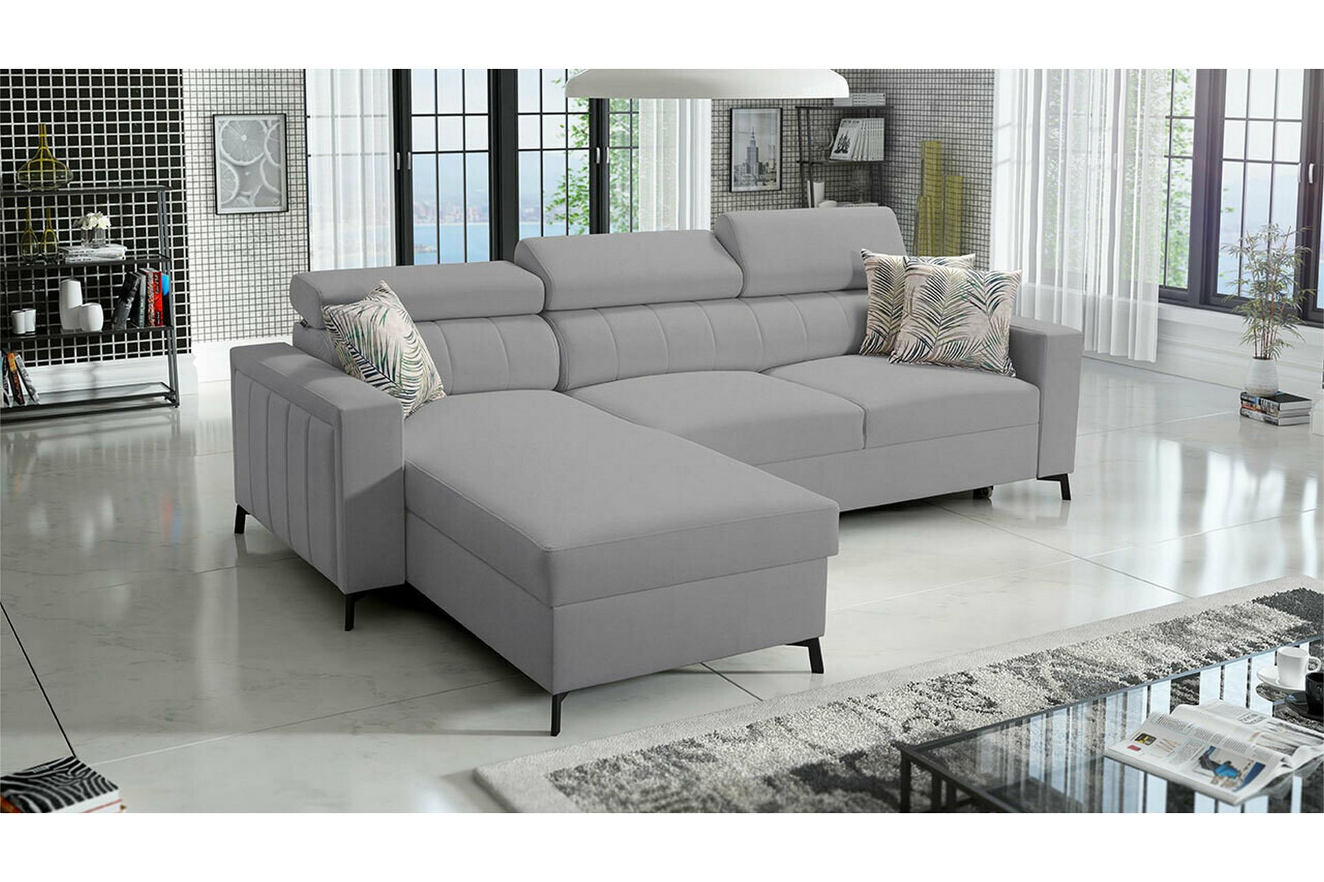 Galbally 3-seters Hjørnesovesofa - Lysegrå - Møbler - Sofaer - Sovesofaer
