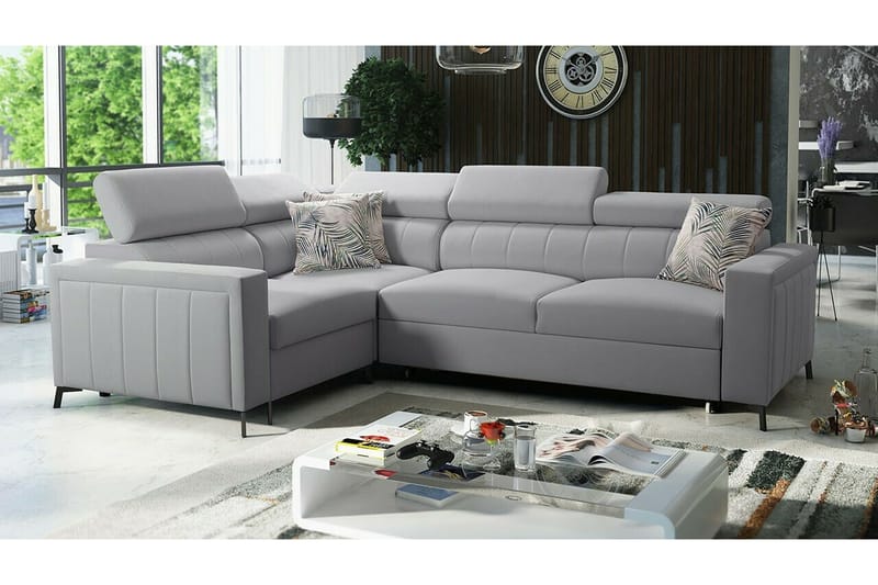 Galbally 3-seters Hjørnesovesofa - Lysegrå - Møbler - Sofaer - Sovesofaer