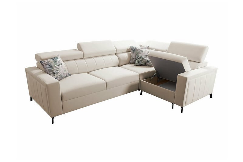 Galbally 3-seters Hjørnesovesofa - Lysegrå - Møbler - Sofaer - Sovesofaer