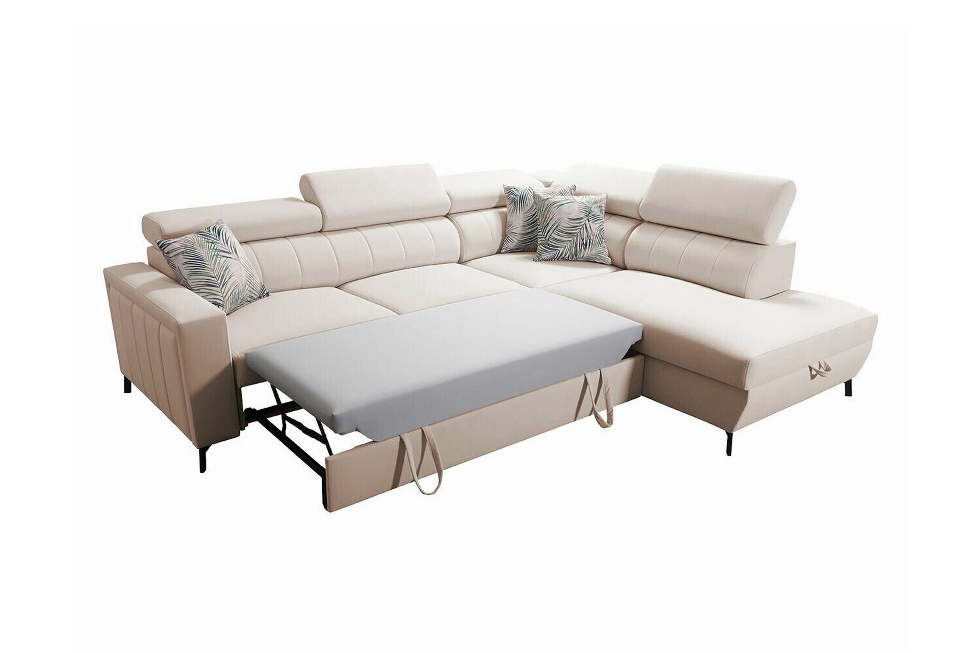 Galbally 3-seters Hjørnesovesofa - Lyserosa - Møbler - Sofaer - Sovesofaer
