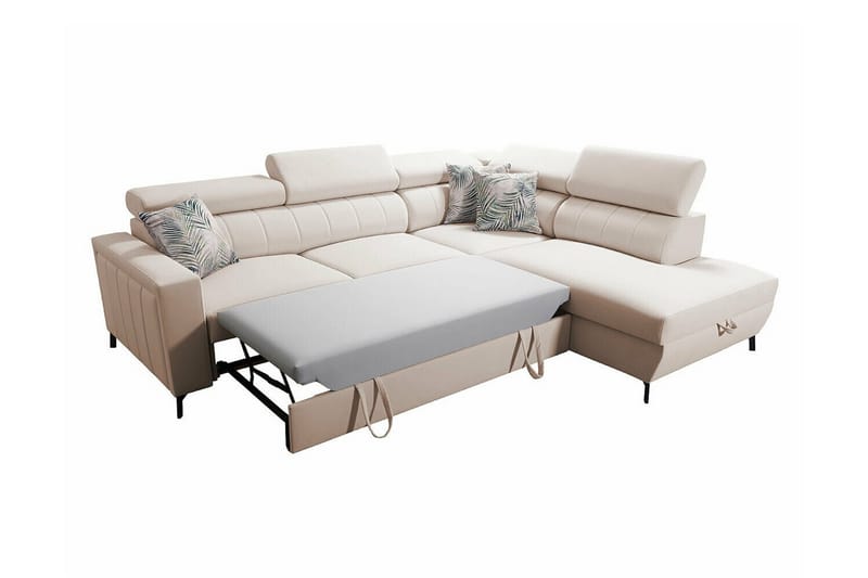 Galbally 3-seters Hjørnesovesofa - Lyserosa - Møbler - Sofaer - Sovesofaer