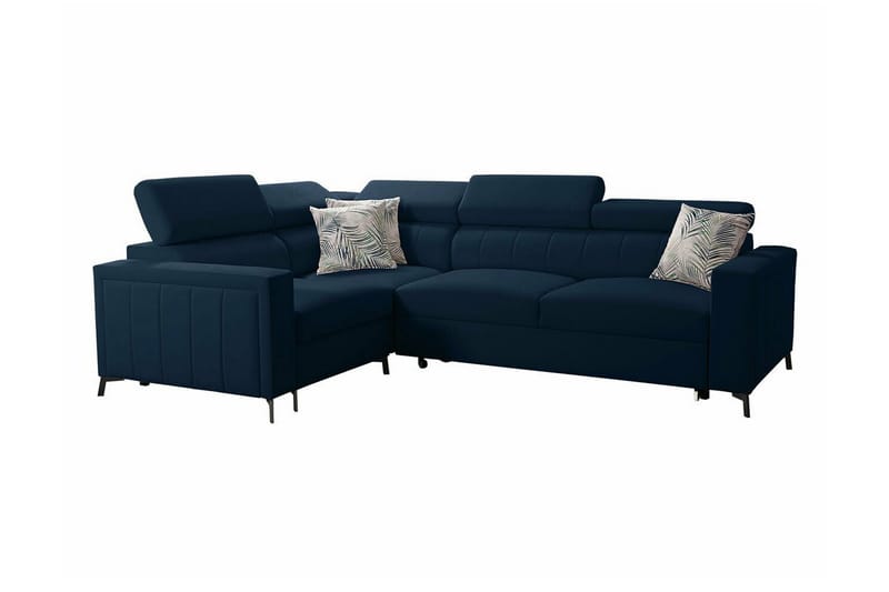 Galbally 3-seters Hjørnesovesofa - Mørkeblå - Møbler - Sofaer - Sovesofaer