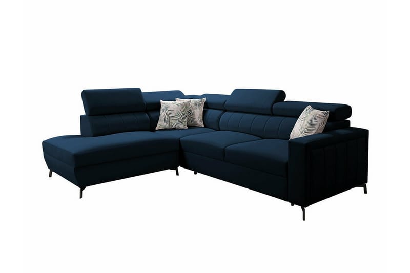 Galbally 3-seters Hjørnesovesofa - Mørkeblå - Møbler - Sofaer - Sovesofaer