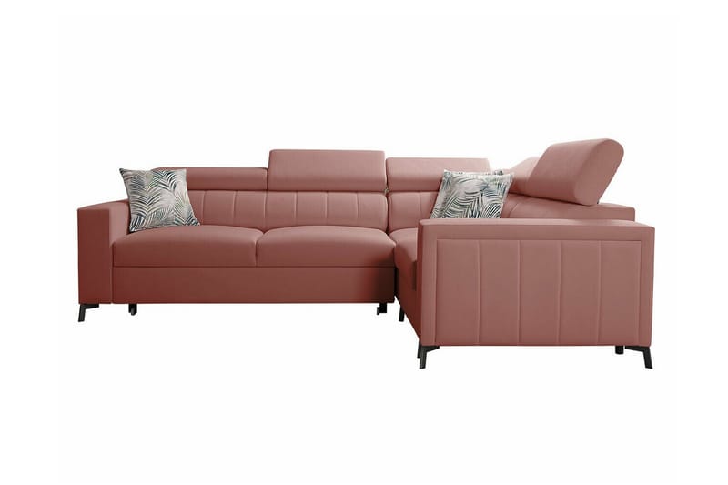 Galbally 3-seters Hjørnesovesofa - Mørkerosa - Møbler - Sofaer - Sovesofaer