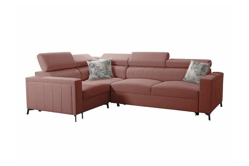 Galbally 3-seters Hjørnesovesofa - Rosa - Møbler - Sofaer - Sovesofaer