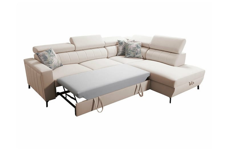 Galbally 3-seters Hjørnesovesofa - Rosa - Møbler - Sofaer - Sovesofaer