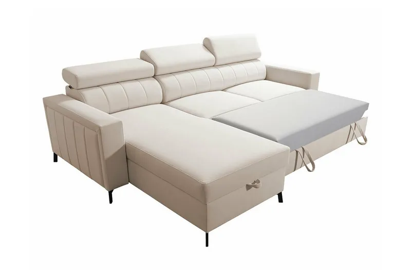 Galbally 3-sits Hörnbäddsoffa beige - Møbler - Sofaer - Sovesofaer