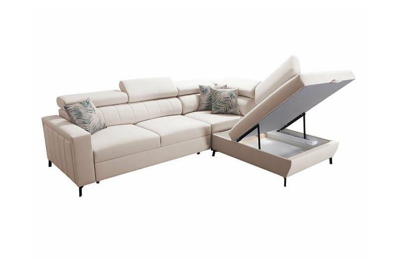 Galbally 3-sits Hörnbäddsoffa beige - Møbler - Sofaer - Sovesofaer