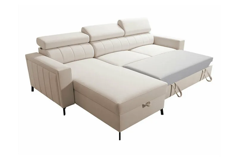 Galbally 3-sits Hörnbäddsoffa Light grey/Dark grey - Møbler - Sofaer - Sovesofaer