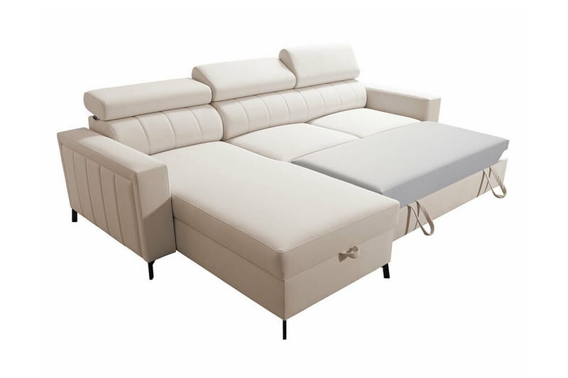 Galbally 3-sits Hörnbäddsoffa Ljusgrå - Møbler - Sofaer - Sovesofaer