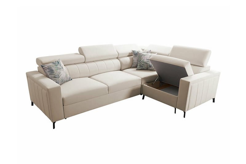 Galbally 3-sits Hörnbäddsoffa NO_BRAND beige - Møbler - Sofaer - Sovesofaer