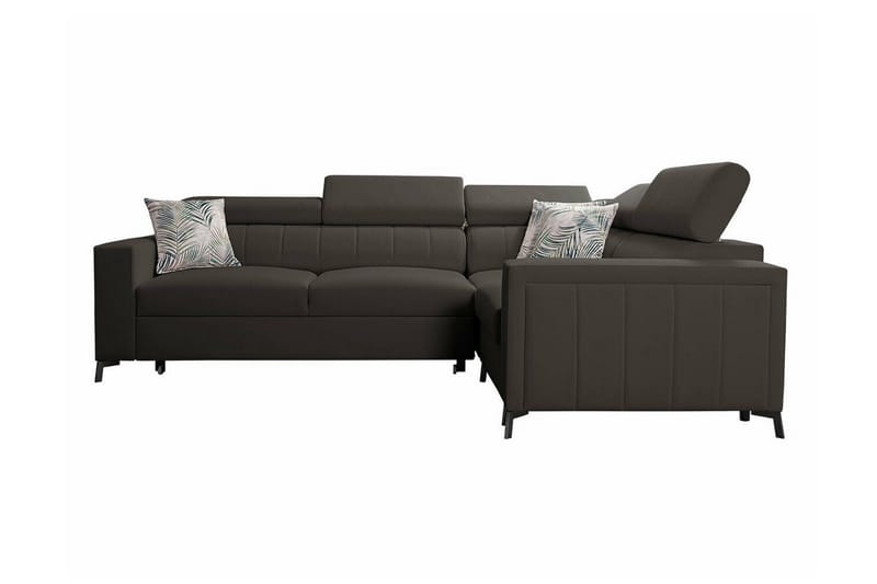Galbally 3-sits Hörnbäddsoffa NO_BRAND Dark brown - Møbler - Sofaer - Sovesofaer