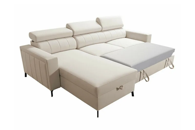 Galbally 3-sits Hörnbäddsoffa NO_BRAND Dark brown - Møbler - Sofaer - Sovesofaer