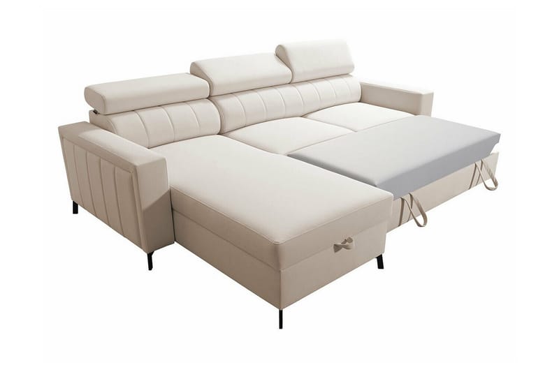 Galbally 3-sits Hörnbäddsoffa NO_BRAND Dark brown - Møbler - Sofaer - Sovesofaer
