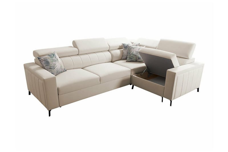 Galbally 3-sits Hörnbäddsoffa NO_BRAND Dark pink - Møbler - Sofaer - Sovesofaer