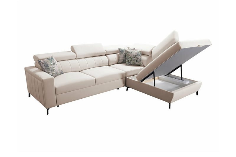 Galbally 3-sits Hörnbäddsoffa NO_BRAND Pink - Møbler - Sofaer - Sovesofaer
