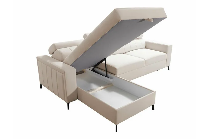 Galbally 3-sits Hörnbäddsoffa Pink - Møbler - Sofaer - Sovesofaer