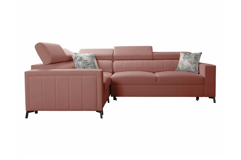 Galbally 3-sits Hörnbäddsoffa Pink - Møbler - Sofaer - Sovesofaer