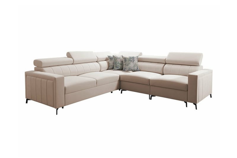 Galbally 4-seters Hjørnesovesofa - Beige - Sovesofaer - Hjørnesovesofa