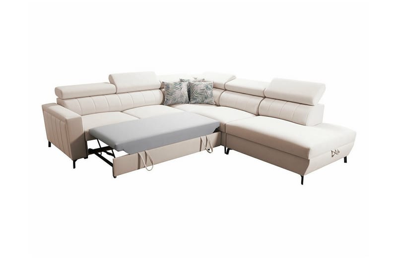 Galbally 4-seters Hjørnesovesofa - Beige - Møbler - Sofaer - Sovesofaer