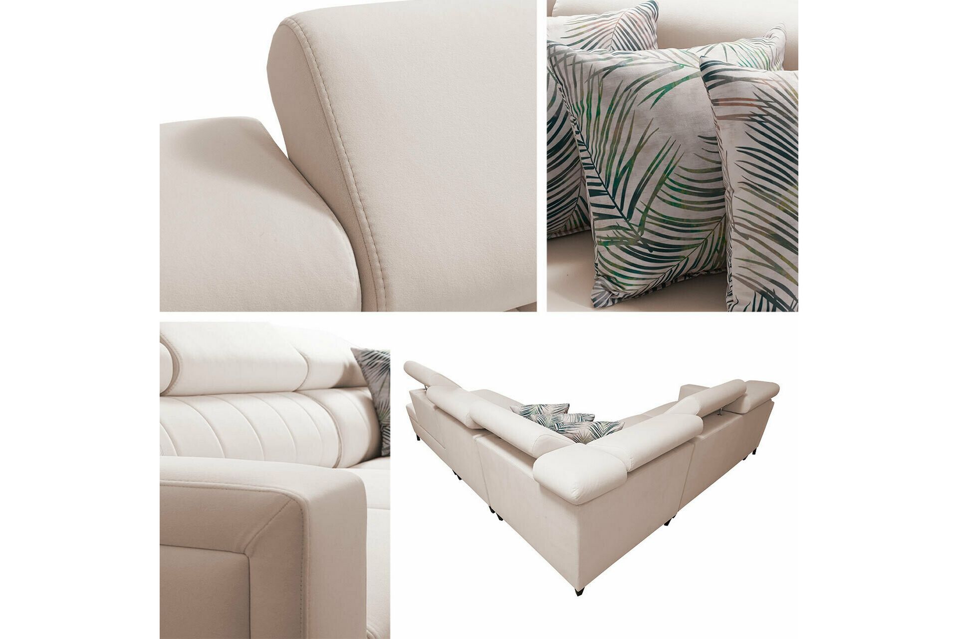 Galbally 4-seters Hjørnesovesofa - Beige - Møbler - Sofaer - Sovesofaer