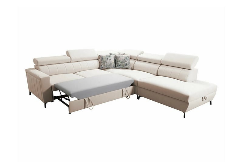 Galbally 4-seters Hjørnesovesofa - Lyse brun - Møbler - Sofaer - Sovesofaer