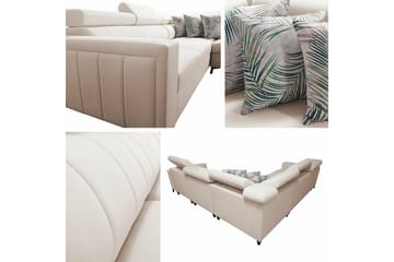 Galbally 4-seters Hjørnesovesofa - Lysegrå - Møbler - Sofaer - Sovesofaer