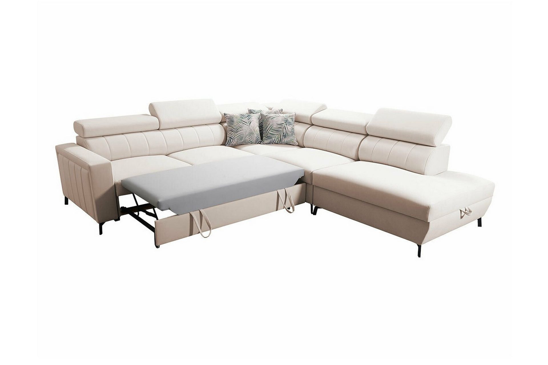Galbally 4-seters Hjørnesovesofa - Lysegrå - Møbler - Sofaer - Sovesofaer