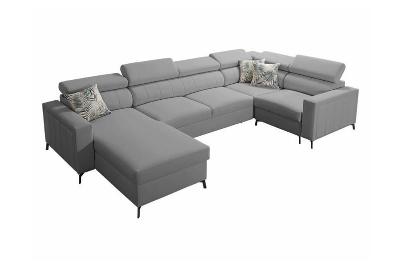 Galbally 4-seters Hjørnesovesofa - Lysegrå/Mørkegrå - Møbler - Sofaer - Sovesofaer
