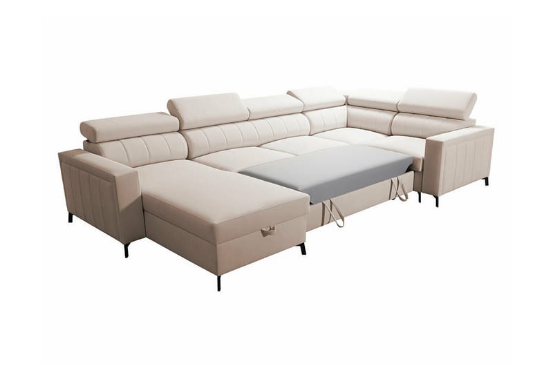 Galbally 4-seters Hjørnesovesofa - Lysegrå/Mørkegrå - Møbler - Sofaer - Sovesofaer