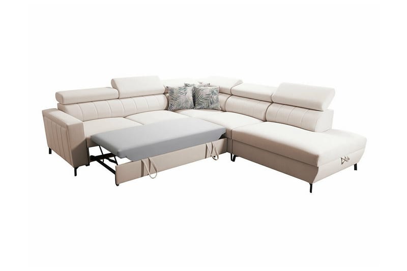 Galbally 4-seters Hjørnesovesofa - Mørkebrun - Møbler - Sofaer - Sovesofaer