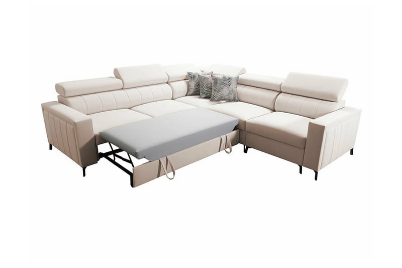 Galbally 4-seters Hjørnesovesofa - Rosa - Møbler - Sofaer - Sovesofaer