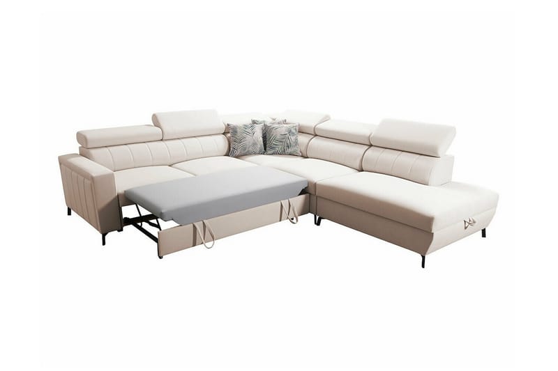Galbally 4-seters Hjørnesovesofa - Rosa - Møbler - Sofaer - Sovesofaer