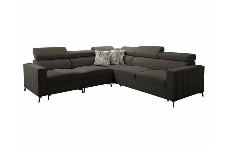 Galbally 4-seters Hjørnesovesofa - Svart - Møbler - Sofaer - Sovesofaer